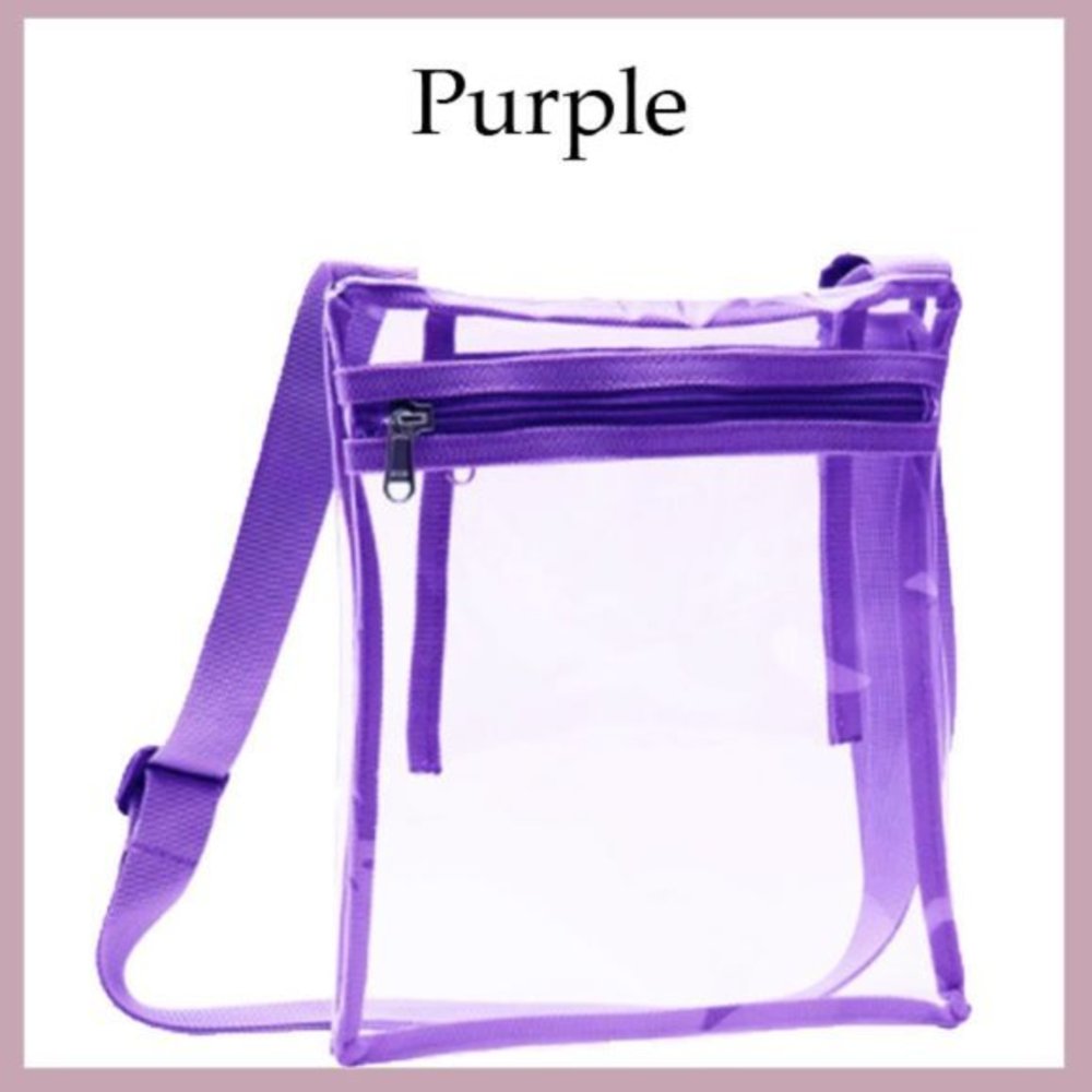 👜✨ Clear Crossbody Stadium Bag – Transparent PVC Purse | NFL Approved Event Bag - Picture 3 of 6
